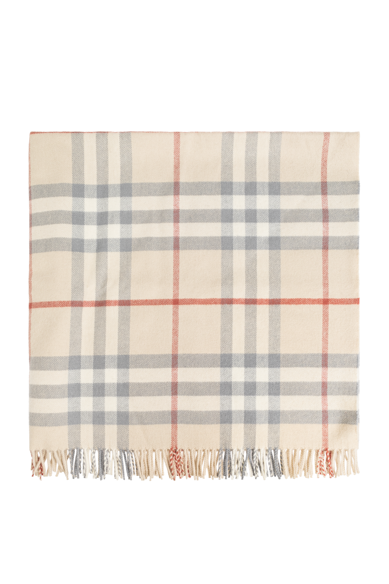 Beige Baby Blanket with Check Pattern Burberry Kids